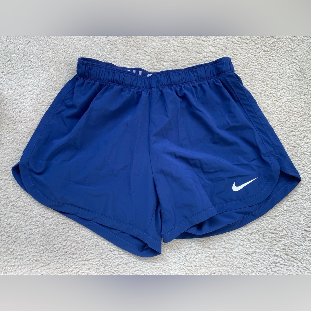 Nike Women's Blue Dri-Fit Running Sports Shorts (size medium)